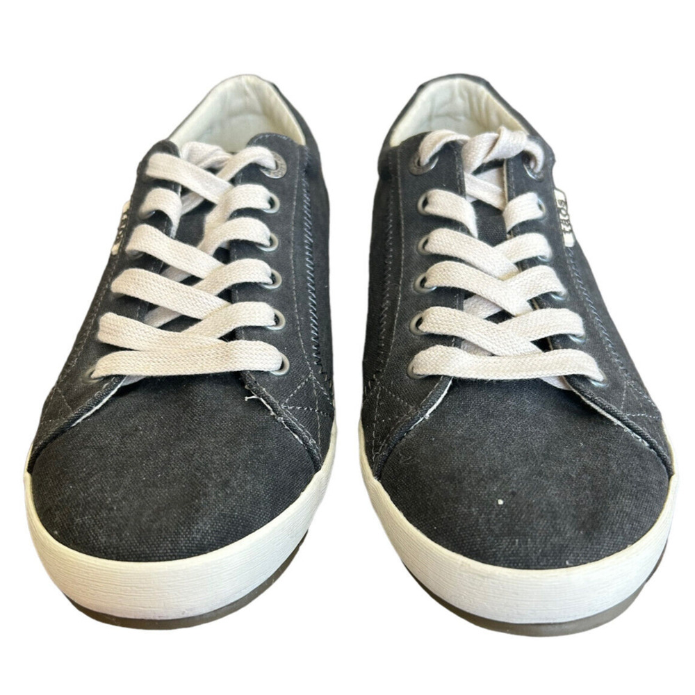 Taos Womens Star Shoes 9 Black Sneaker Denim Casual Low Top Lace Up Comfort
